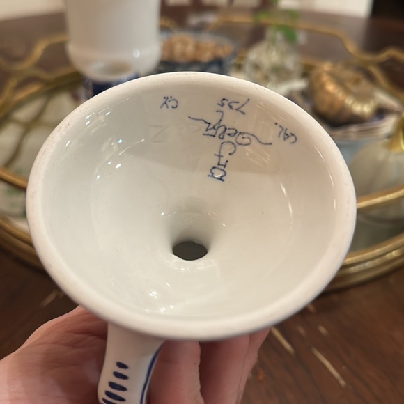 Delft Candleholder Pair - Picture 5 of 6